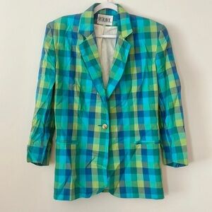 Vintage 80s Plaid Blazer